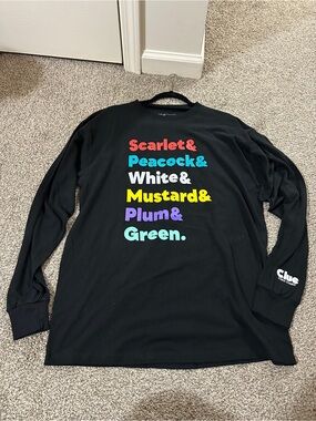 Hasbro Clue: A New Comedy Long Sleeve Shirt. Size: L